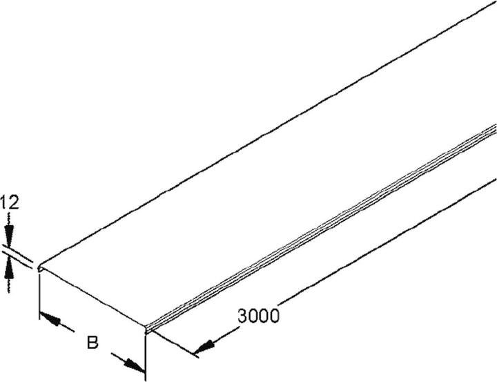Immagine prodotto Niedax NIE GRD 60 E3 NIE GRD60E3 Coperchio per 58,5x3000mm, t=0,8mm acciaio inox