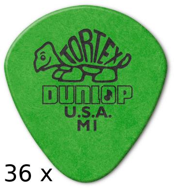 Dunlop Tortex Jazz 1 green M 1 (36) (36 x)