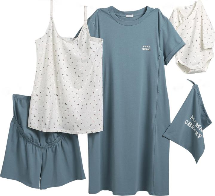 Image du produit Vertbaudet Geschenk-Set für Mama & Baby: Loungewear & Body im Stoffbeutel (40)