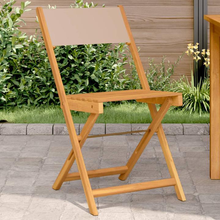 Immagine prodotto VidaXL Sedie da bistrot 2 pezzi. Acacia e tessuto