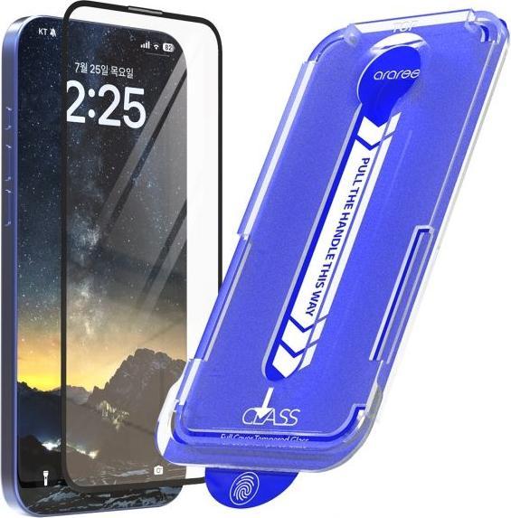 Araree CLASS Panzer Glas Displayschutz Easy Install Kit (1 Stück, Apple iPhone 16 Plus)