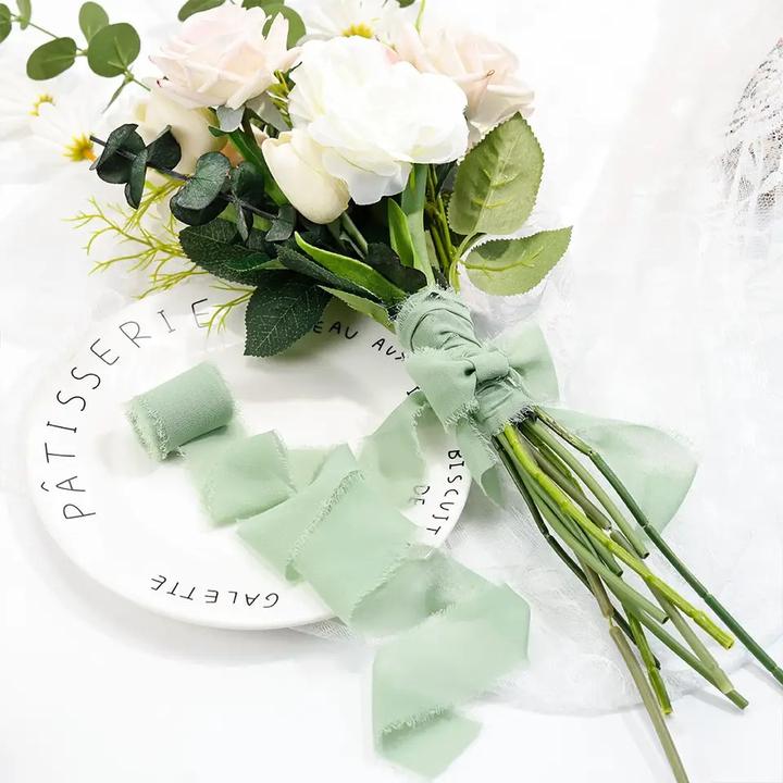 Actual product image I Am Creative Chiffon Geschenkband DIY Maschen Deko Band 3er Set (Gift ribbon, 3 x)