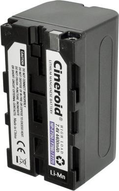 Cineroid Batterie au lithium-manganèse de type NP-F750 4400mAh (Batterie)