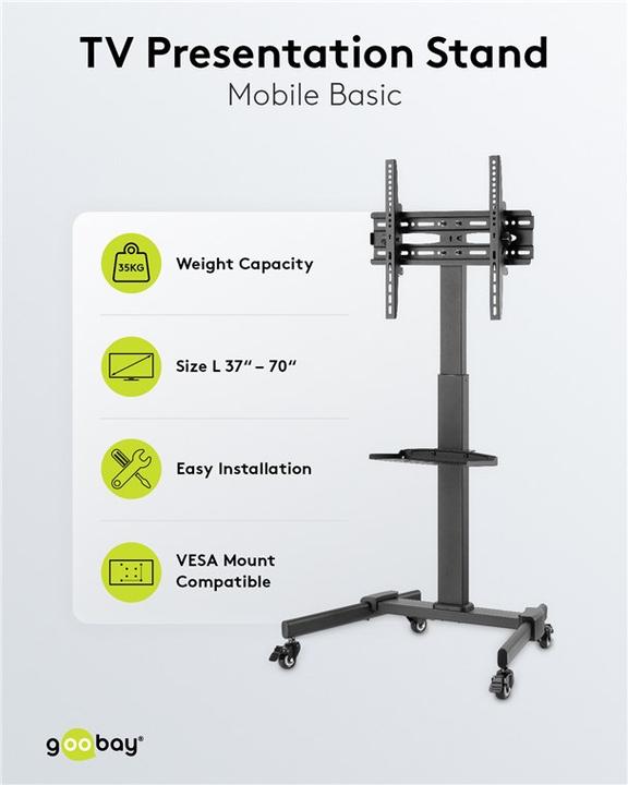 Image du produit Goobay Présentoir TV Basic L (Universel, 70", 35 kg)