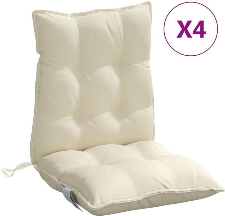 Actual product image VidaXL Low backrest cushions 4 pcs. Oxford fabric (100 x 50 x 7 cm)