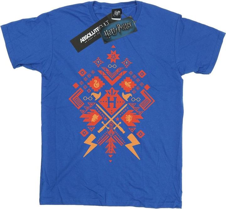 Actual product image Mens Christmas Fair Isle T-Shirt (XXL)