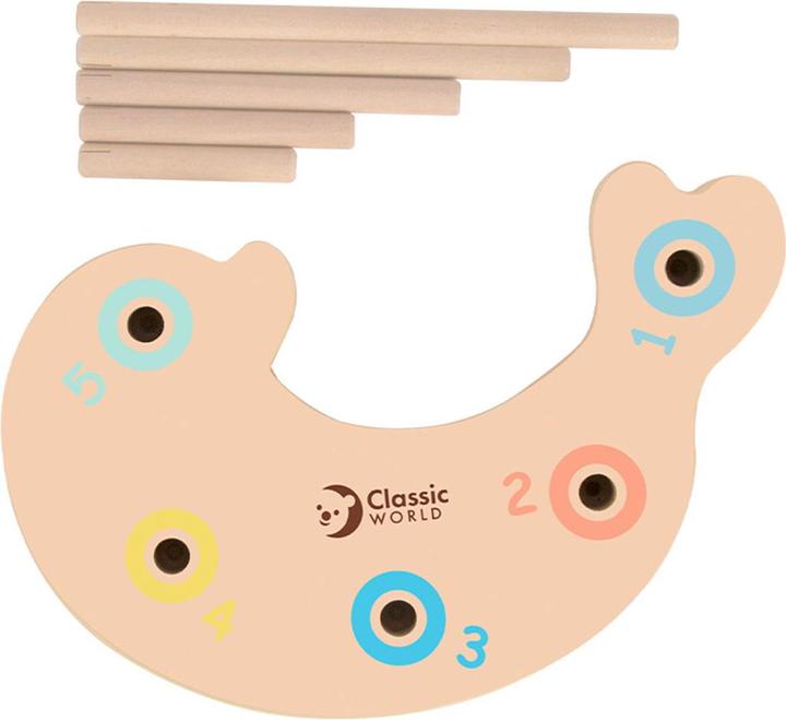 Actual product image Classic World Fishing game seal made of wood, 24pcs.