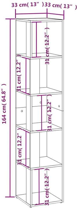 Produktbild VidaXL Tove (33 x 33 x 164.5 cm)