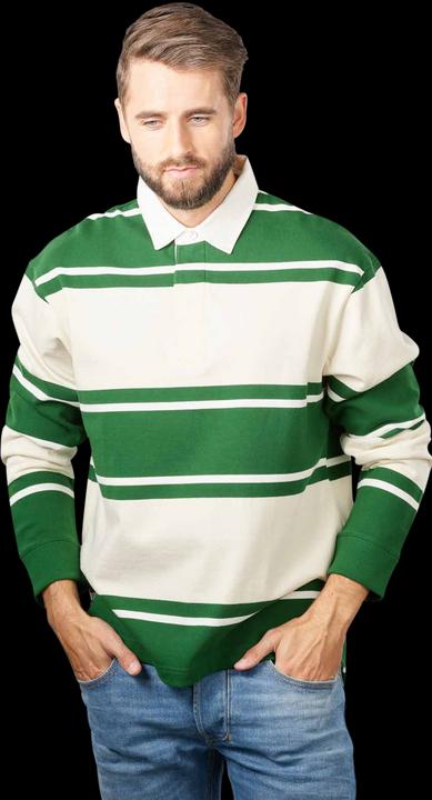 GANT Striped Heavy Rugger Strong Green