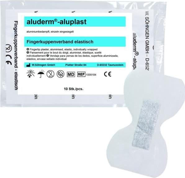 Produktbild Aluderm ® Wundpflaster aluplast 4,3 x 7,2 cm (B x L) Polyestervlies aluminiumbedampft weiss 10 St./Pack. (10 x)