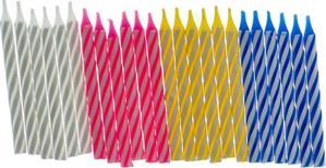 Image du produit Metaltex Bougies d'Anniversaire - 24 Bougies + 12 Supports (24 x)