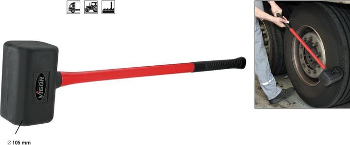 Actual product image Vigor Rubber mallet 5000 g V2234 (5000 g)