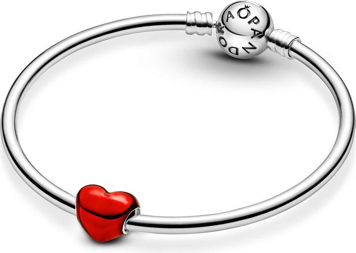 Image du produit Pandora Charm coeur métallique rouge (Argent 925, Émail)