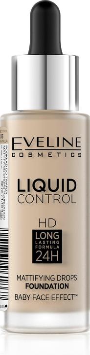 Eveline EVELINE Liquid Control HD Mattifying Drops Foundation matujący podkład do twarzy 015 Light Vanilla 3 (015 Light Vanilla)