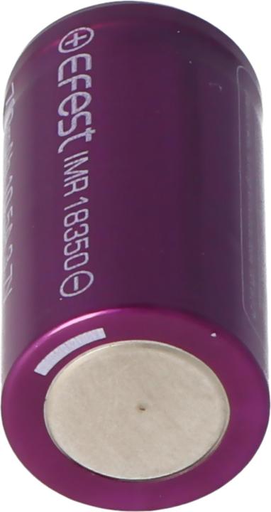 Actual product image Efest Battery Purple IMR18350 (plus pole flat) (1 pcs., 18350, 700 mAh)
