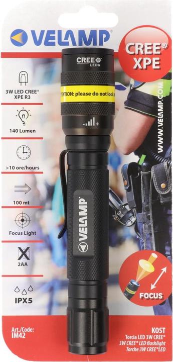 Produktbild Velamp Taktische Taschenlampe, fokussierbar, extrem leicht