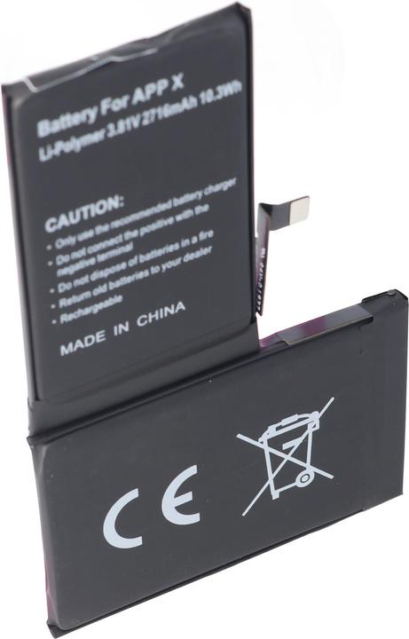 Actual product image AccuCell Akku Apple iPhone X 616-00351
