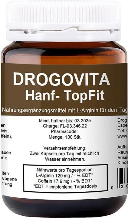 Image du produit Drogovita chanvre topfit caps (100 pièce(s), Capsules, 147 g)