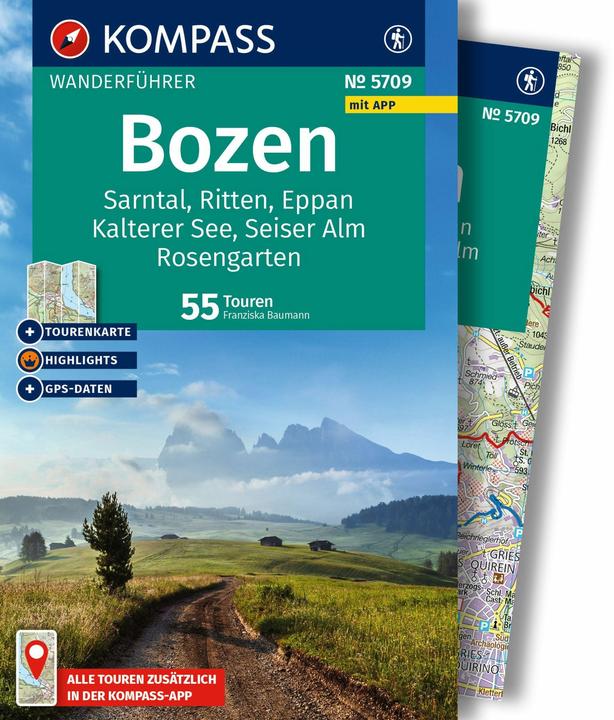 Produktbild Wanderführer Bozen, Sarntal, Ritten, Eppan, Kalterer See, Seiser Alm, Rosengarten, 55