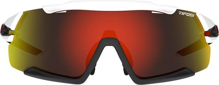 Actual product image Tifosi Unisex Aethon Sunglasses, White/Black/Clarion Red, One Size Only (White, Black, Red)