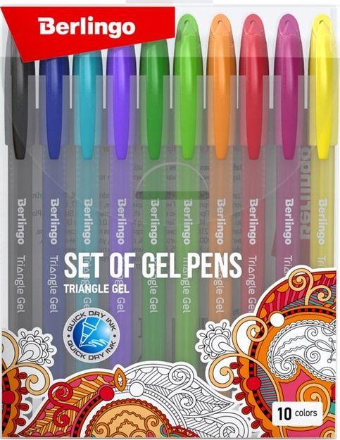 Actual product image Berlingo Gel gel pens set, colour, 10pcs, 0.5mm, Triangle gel (10 x)