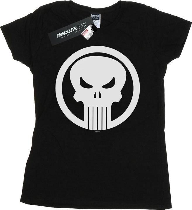 Actual product image Womens/Ladies The Punisher Skull Circle Cotton T-Shirt (L)
