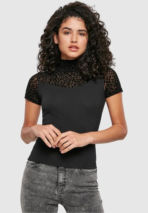 Produktbild Urban Classics Ladies Flock Lace Turtleneck Tee (5XL)