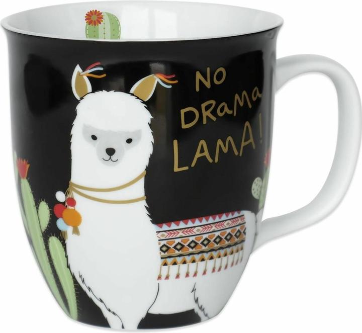 Sheepworld Coffee cup No Drama Lama 400 ml, 1 piece, Black (400 ml, 1 x)
