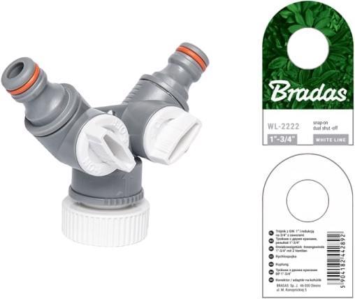 Immagine prodotto Bradas Valvola a 2 vie WHITE LINE con attacco rubinetto 2,50cm (1") (Distributore a 2 vie)