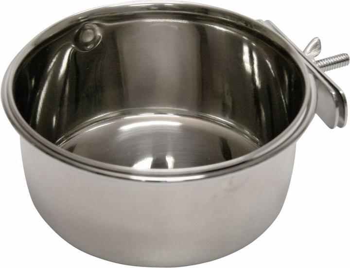 Actual product image Kerbl Stainless steel bowl with screw fixing for rodents (0.60 l)