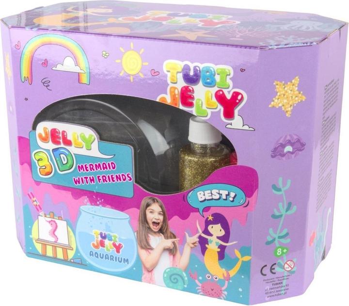 Productafbeelding Tuban 8 kleuren Tubi Jelly Set met klein aquarium - zeemeermin
