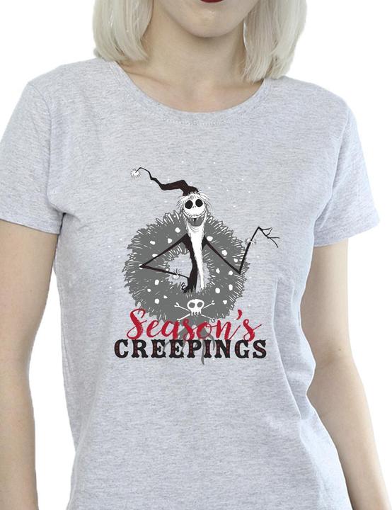 Immagine prodotto Disney The Nightmare Before Christmas Seasons Creepings Wreath Maglietta Donna (L)