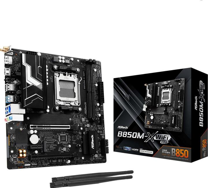 Actual product image AsRock B850M-X Wifi R2.0 (AM5, AMD B850, mATX)