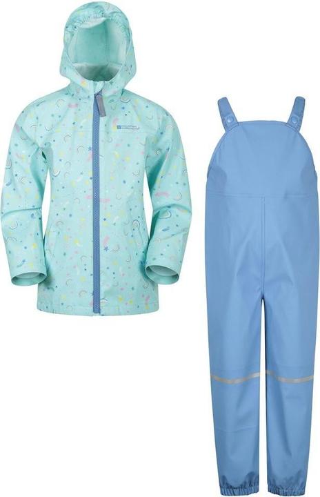 Actual product image Mountain Warehouse Raindrop Waterproof Jacket And Trousers In Set (128)