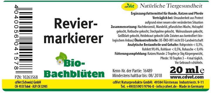 Produktbild cdVet Bio-Bachblüten Reviermarkierer (1 Stk., 60 g)