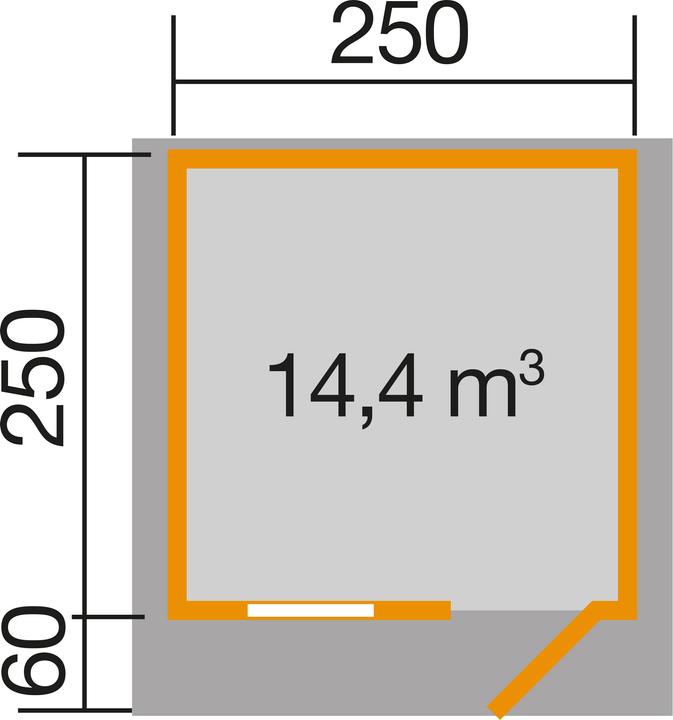 Actual product image Weka Holzbau Garden Shed Premium28 FT, 250 x 250, V60