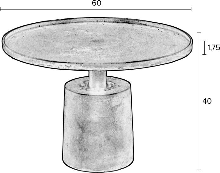 Produktbild White Label Living Table (60 x 60 x 40 cm)