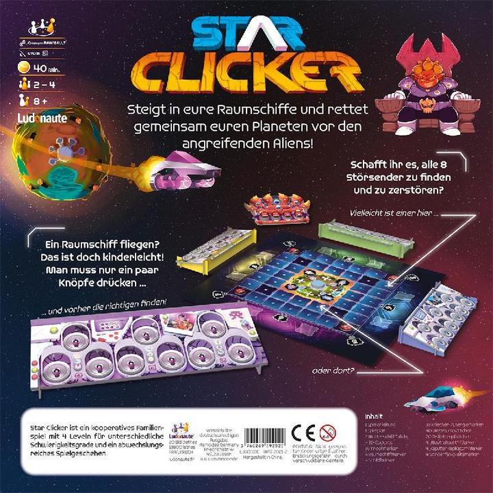 Produktbild Ludonaute LUDD0019 - Star Clicker - Brettspiel, für 2-4 Spieler, ab 8 Jahren (DE-Ausgabe) (Deutsch)