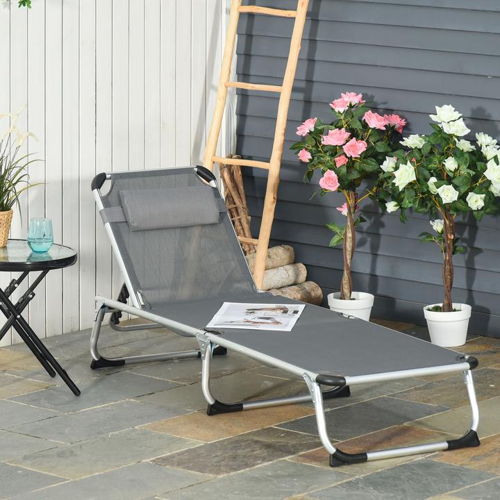 Actual product image Outsunny Garden lounger 5-stage adjustable (80 cm)