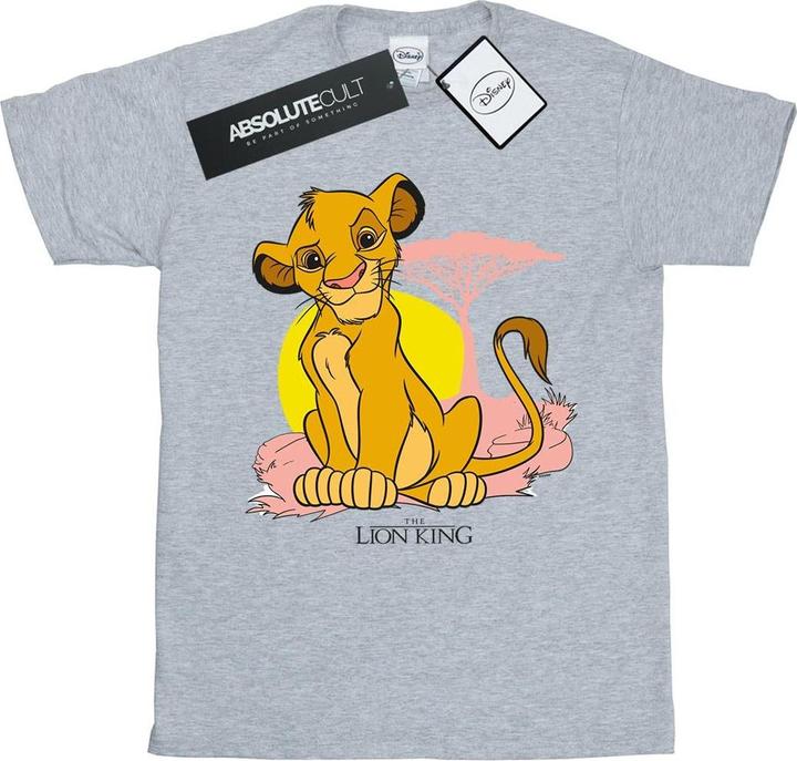 Actual product image Disney Womens/Ladies The Lion King Simba Pastel Cotton Boyfriend T-Shirt (L)