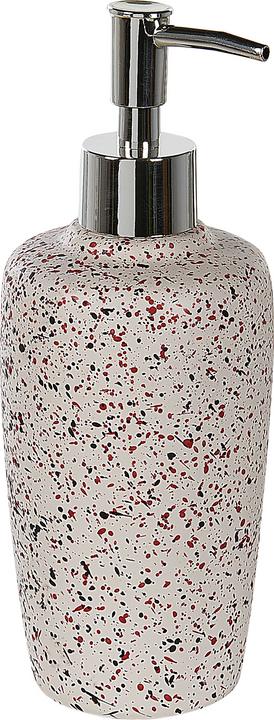 Produktbild Beliani Badezimmer Set 6-teilig Keramik weiss Terrazzo Optik PALMILLA
