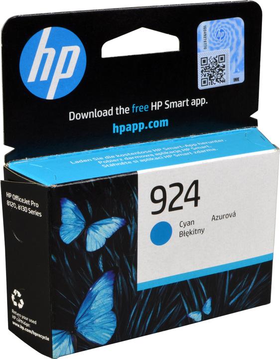 Actual product image HP 924 Cyan EN/DE/PL/CZ (C)