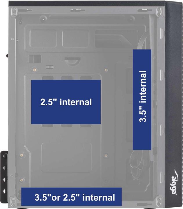 Actual product image Akyga AK35BK (mATX, Flex ATX, Mini-ITX)