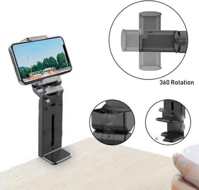 Immagine prodotto MU Classic Supporto da viaggio per smartphone ruotabile a 360 gradi, pieghevole per aereo, camper, treno