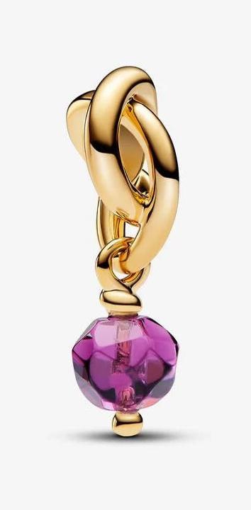 Image du produit Pandora Moments Pierre de naissance février (Argent massif, Métal doré en 14K)