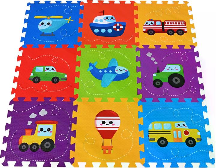 Actual product image Knorrtoys Puzzle mat - "Vehicles"/9 pieces/30 cm (86 x 86 cm)