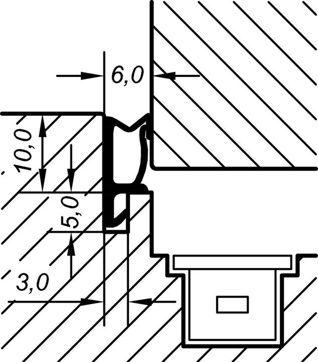 Actual product image Primo ACF 5473H Overlap seal Seal for PVC-U windows white