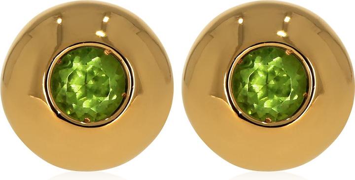 Actual product image Xen Stud earrings with peridot approx. 0.6 ct. gold-plated (925 Sterling silver)