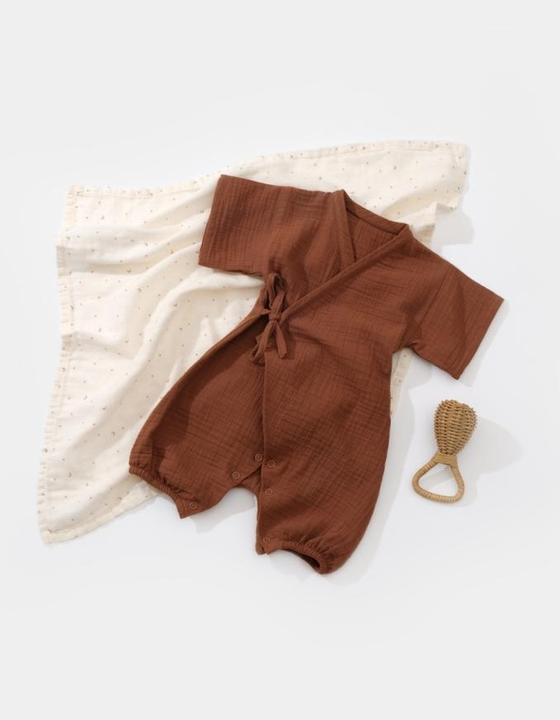 Actual product image BabyCosy Double Breasted short sleeved Romper (80)