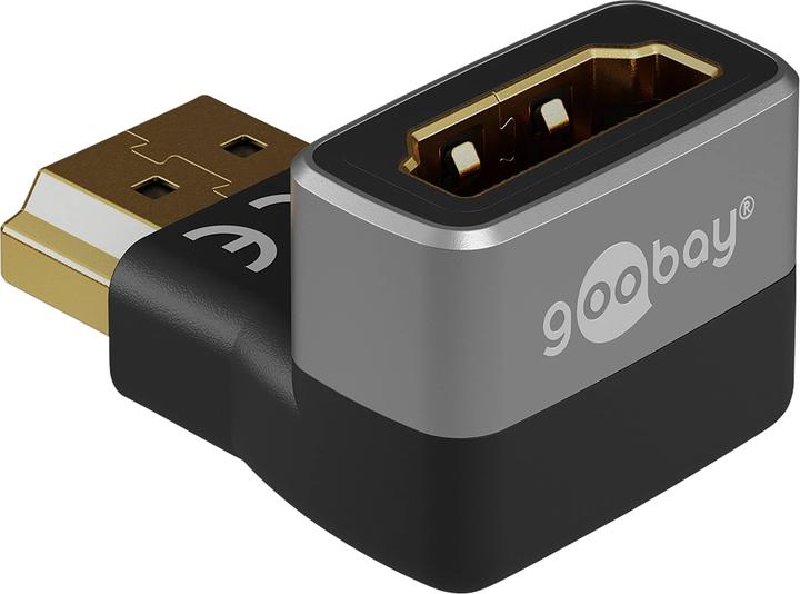 Produktbild Goobay HDMI-Winkeladapter 270° vertikal, 8K @ 60 Hz, vergoldet (HDMI)